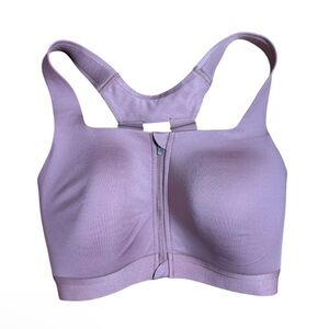 All In Motion Womens Sculpt High Support Zip-Front Sports Bra Dusty Rose 34D EUC